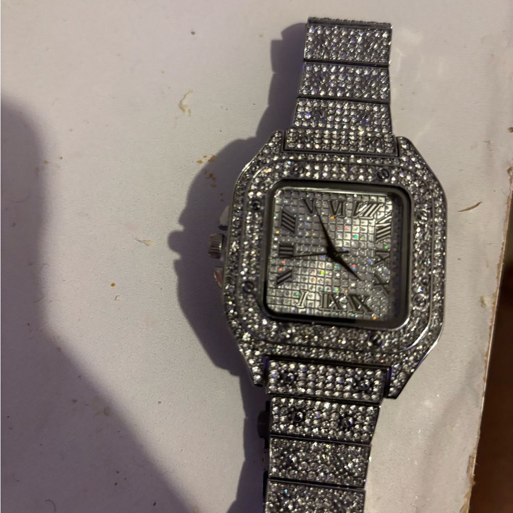 Silver Rhinestone Watch